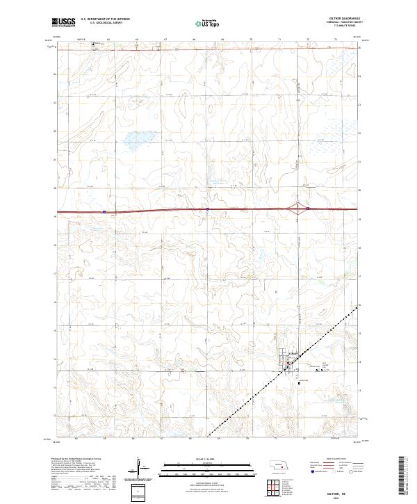 USGS US Topo 7.5-minute map for Giltner NE 2021