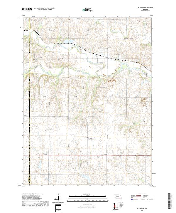 USGS US Topo 7.5-minute map for Gladstone NE 2021