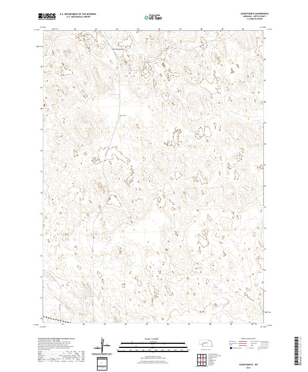 USGS US Topo 7.5-minute map for Glinn Ranch NE 2021