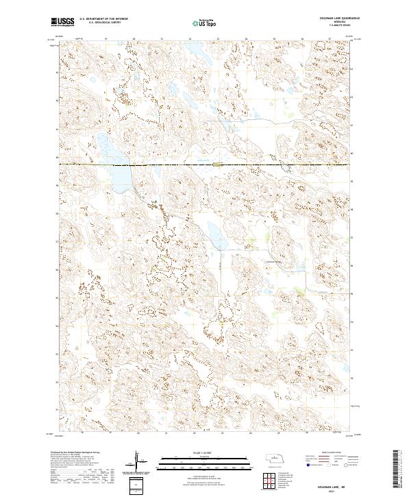 USGS US Topo 7.5-minute map for Goldman Lake NE 2021