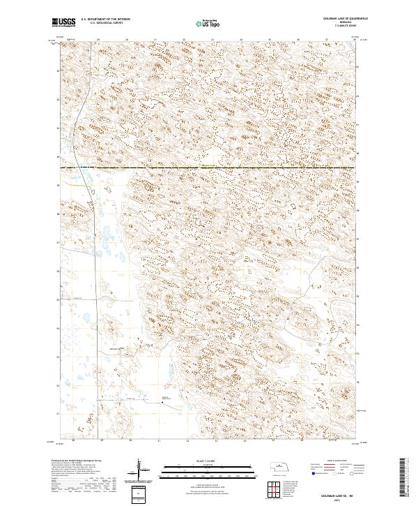 USGS US Topo 7.5-minute map for Goldman Lake SE NE 2021