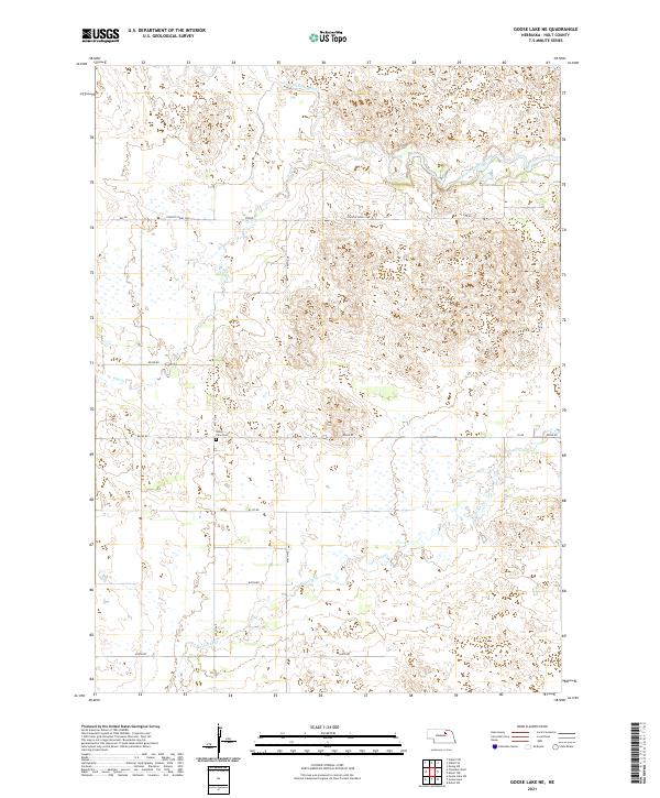 USGS US Topo 7.5-minute map for Goose Lake NE NE 2021