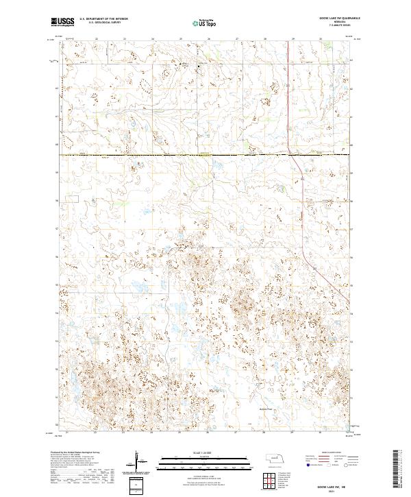 USGS US Topo 7.5-minute map for Goose Lake SW NE 2021