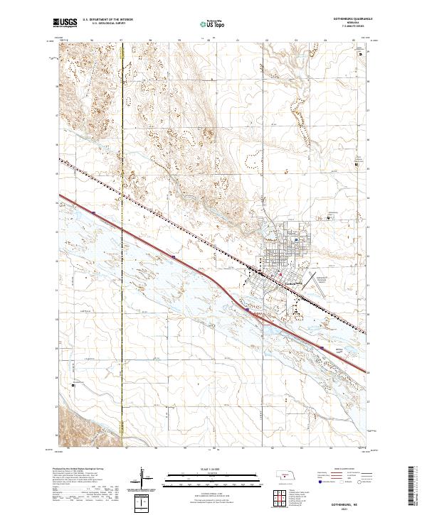 USGS US Topo 7.5-minute map for Gothenburg NE 2021