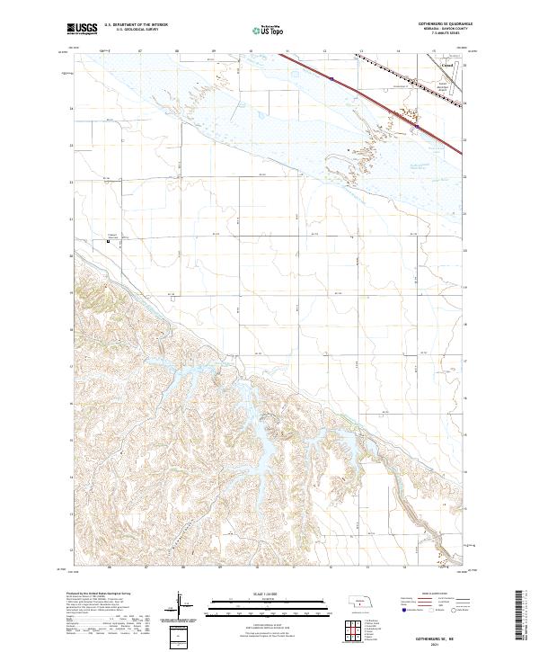 USGS US Topo 7.5-minute map for Gothenburg SE NE 2021