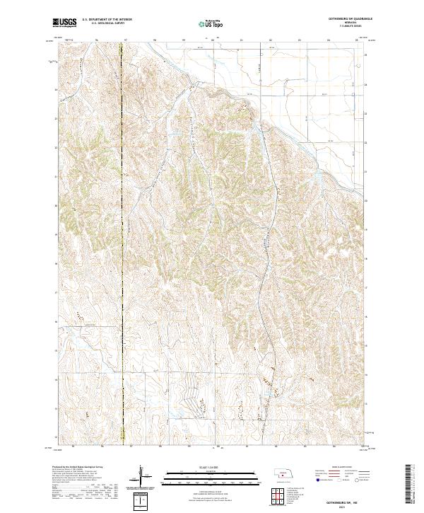 USGS US Topo 7.5-minute map for Gothenburg SW NE 2021