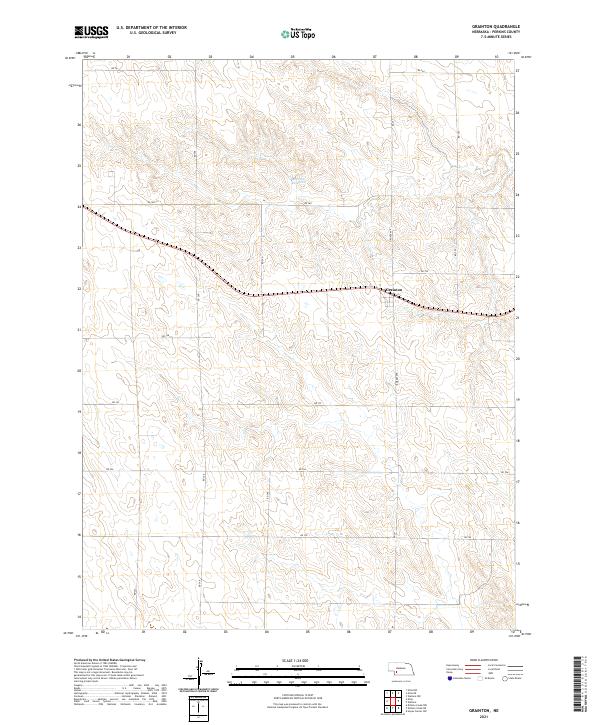 USGS US Topo 7.5-minute map for Grainton NE 2021