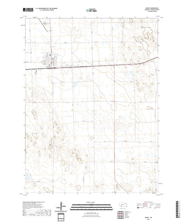 USGS US Topo 7.5-minute map for Grant NE 2021