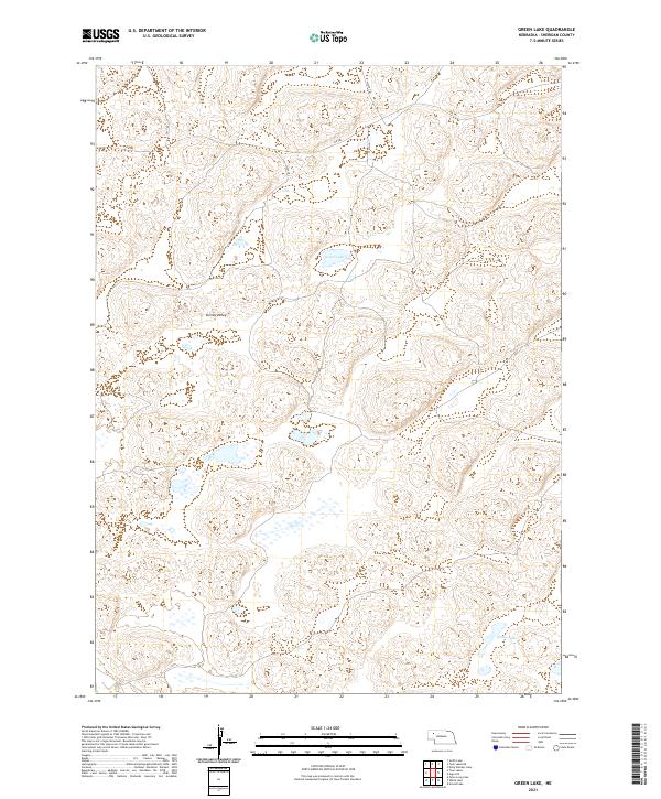 USGS US Topo 7.5-minute map for Green Lake NE 2021