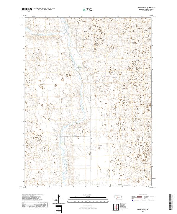 USGS US Topo 7.5-minute map for Green Ranch NE 2021