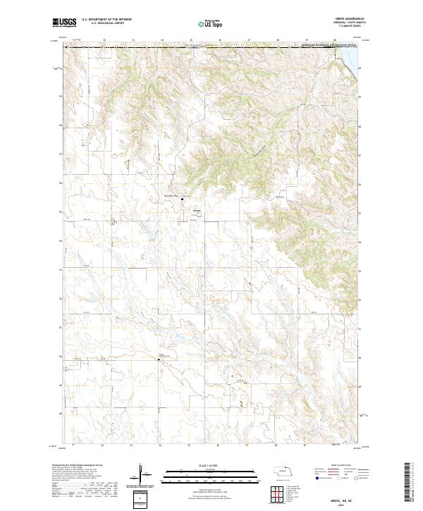 USGS US Topo 7.5-minute map for Gross NESD 2021