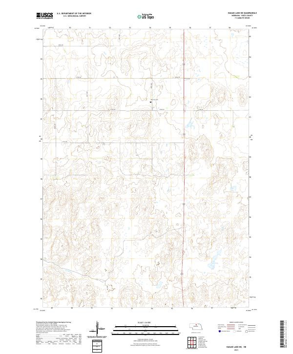 USGS US Topo 7.5-minute map for Hagan Lake NE NE 2021