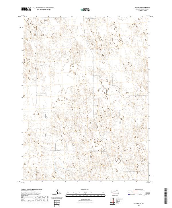 USGS US Topo 7.5-minute map for Haigler NW NE 2021