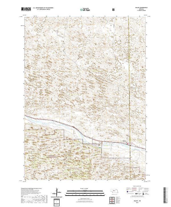 USGS US Topo 7.5-minute map for Halsey NE 2021