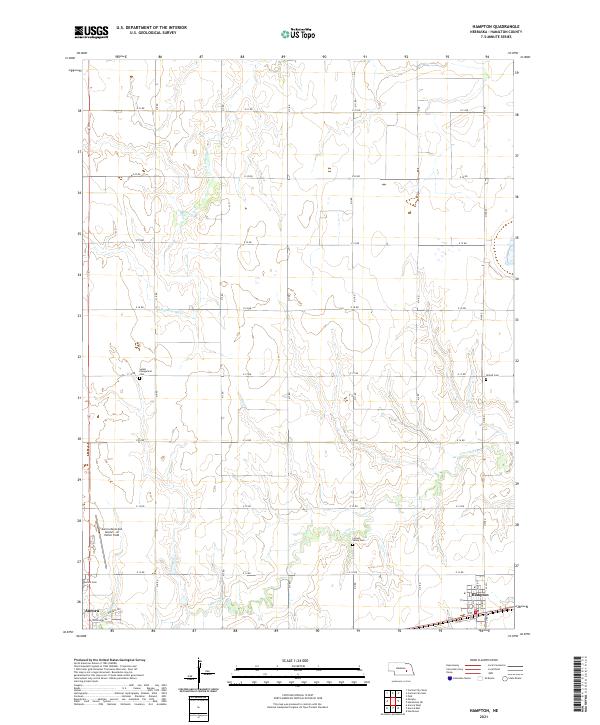 USGS US Topo 7.5-minute map for Hampton NE 2021