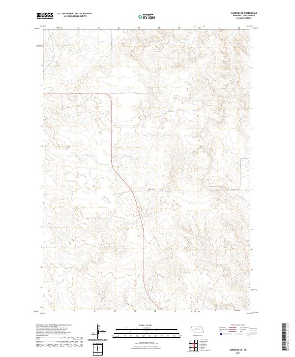 USGS US Topo 7.5-minute map for Harrison SE NE 2021