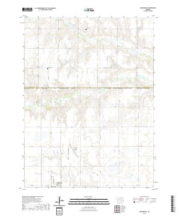 USGS US Topo 7.5-minute map for Harvard NE NE 2021