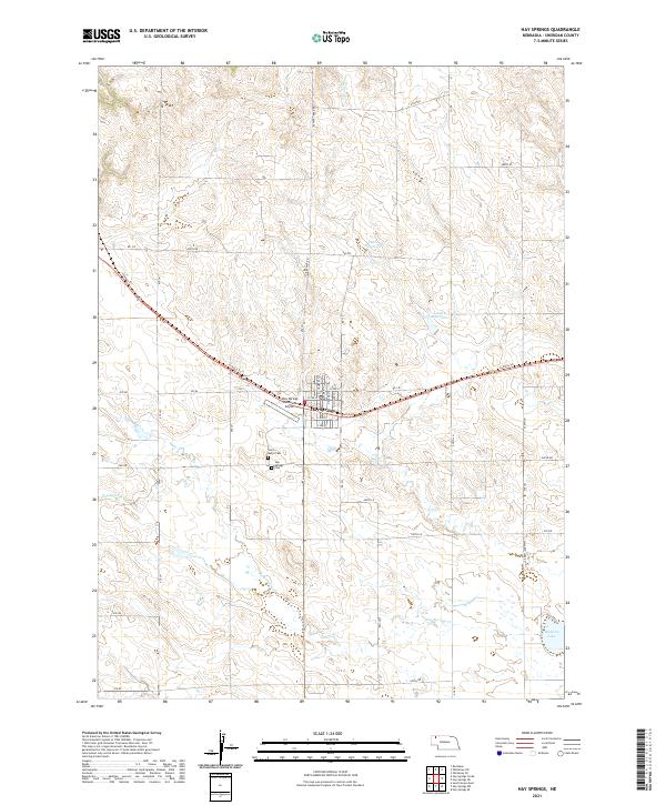 USGS US Topo 7.5-minute map for Hay Springs NE 2021