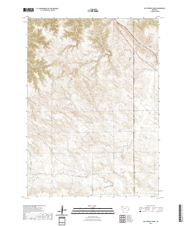 USGS US Topo 7.5-minute map for Hay Springs Creek NE 2021