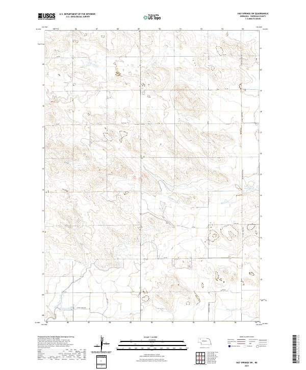 USGS US Topo 7.5-minute map for Hay Springs SW NE 2021