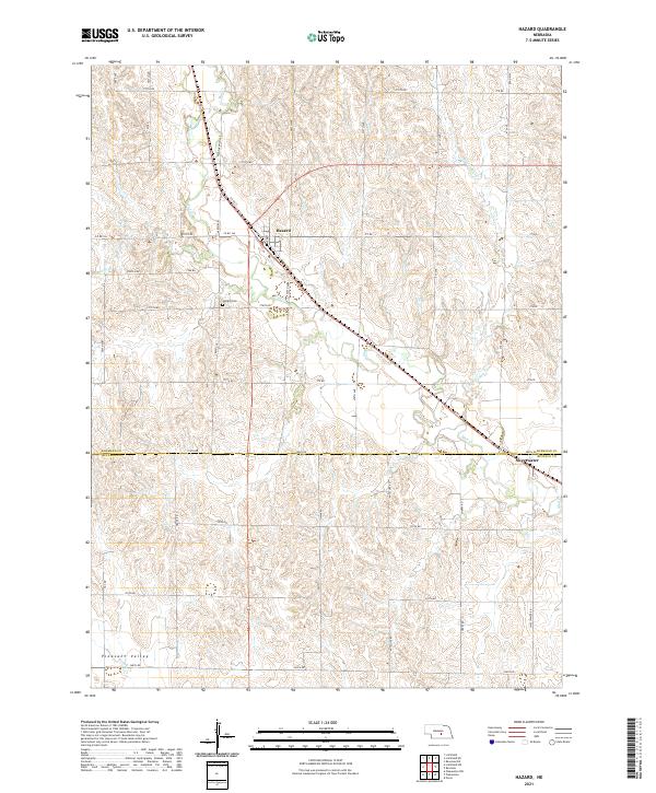 USGS US Topo 7.5-minute map for Hazard NE 2021