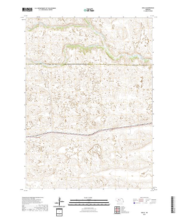 USGS US Topo 7.5-minute map for Hecla NE 2021