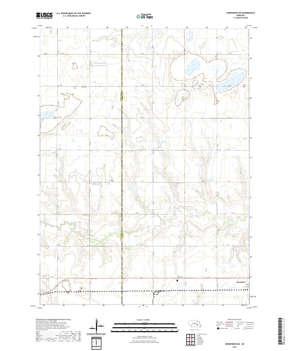 USGS US Topo 7.5-minute map for Henderson NE NE 2021