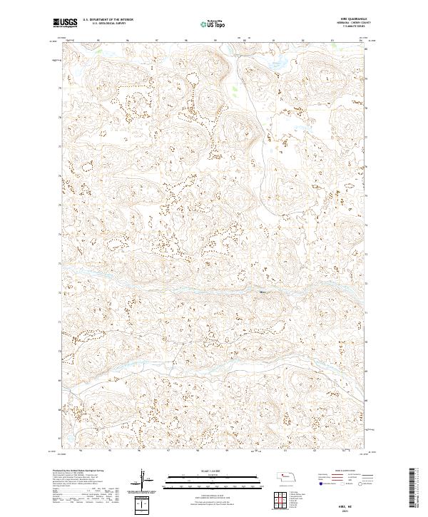 USGS US Topo 7.5-minute map for Hire NE 2021