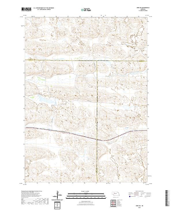 USGS US Topo 7.5-minute map for Hire SW NE 2021