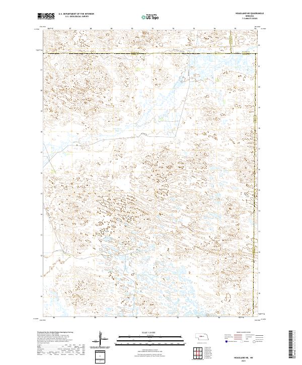 USGS US Topo 7.5-minute map for Hoagland NE NE 2021