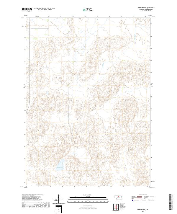 USGS US Topo 7.5-minute map for Hofeld Lake NE 2021