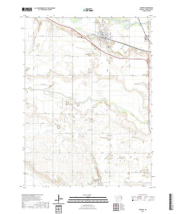 USGS US Topo 7.5-minute map for Hooper NE 2021