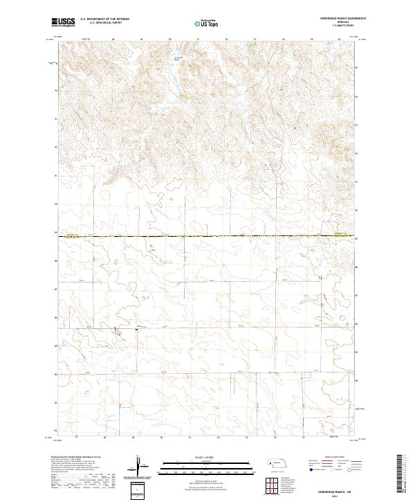 USGS US Topo 7.5-minute map for Horsehead Ranch NE 2021