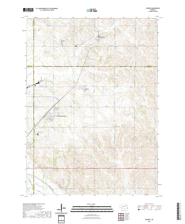 USGS US Topo 7.5-minute map for Hoskins NE 2021