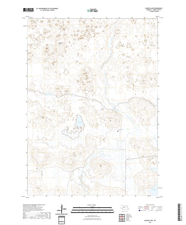 USGS US Topo 7.5-minute map for Hudson Lake NE 2021