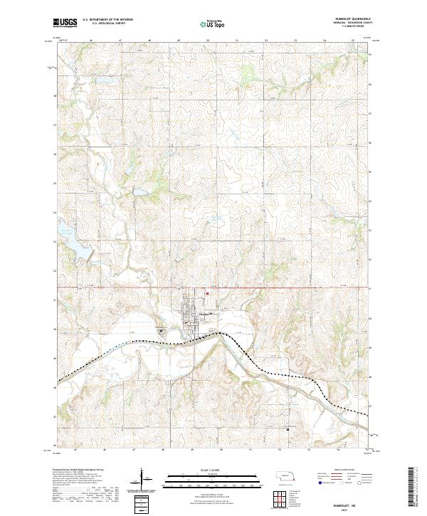 USGS US Topo 7.5-minute map for Humboldt NE 2021