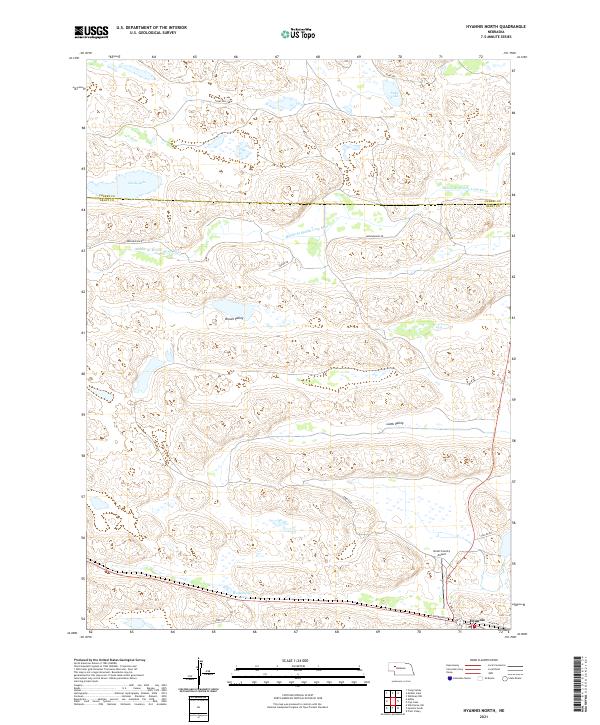 USGS US Topo 7.5-minute map for Hyannis North NE 2021