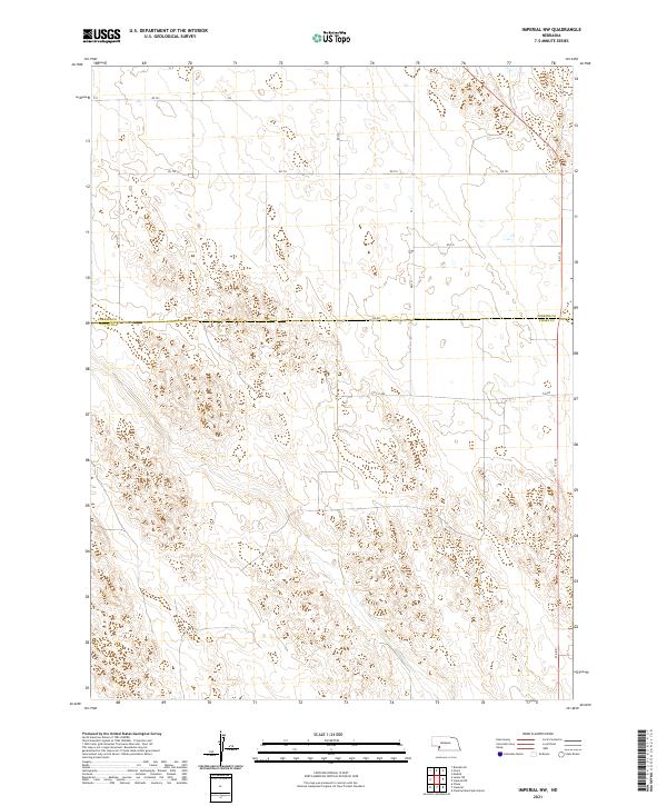 USGS US Topo 7.5-minute map for Imperial NW NE 2021