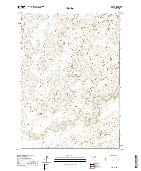 USGS US Topo 7.5-minute map for Irwin SE NE 2021