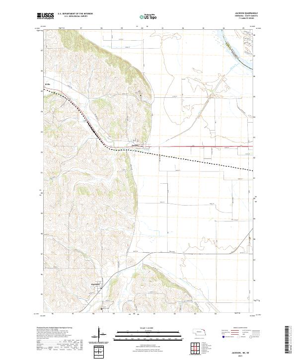 USGS US Topo 7.5-minute map for Jackson NESD 2021