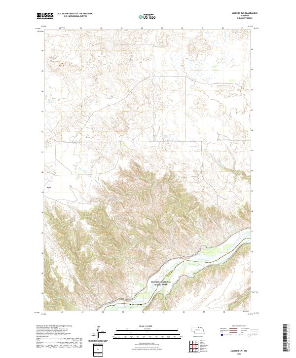 USGS US Topo 7.5-minute map for Jamison SW NE 2021