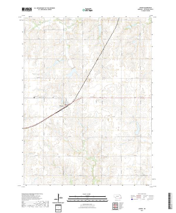 USGS US Topo 7.5-minute map for Jansen NE 2021