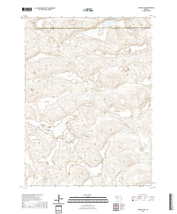 USGS US Topo 7.5-minute map for Jensen Lake NE 2021