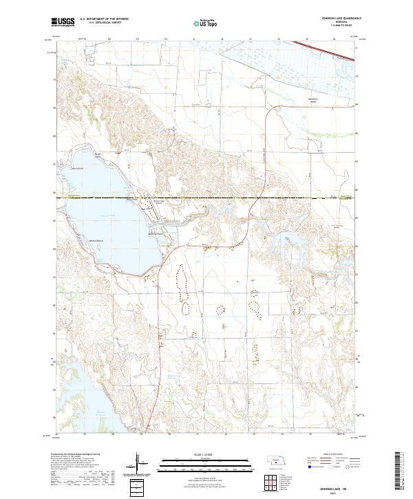 USGS US Topo 7.5-minute map for Johnson Lake NE 2021