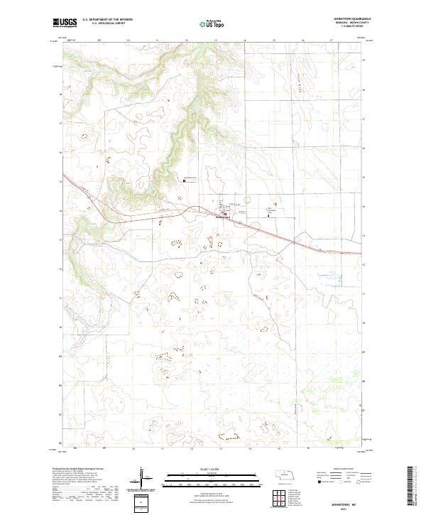 USGS US Topo 7.5-minute map for Johnstown NE 2021