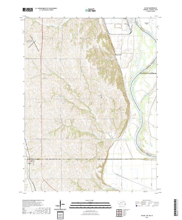 USGS US Topo 7.5-minute map for Julian NEMOIA 2021