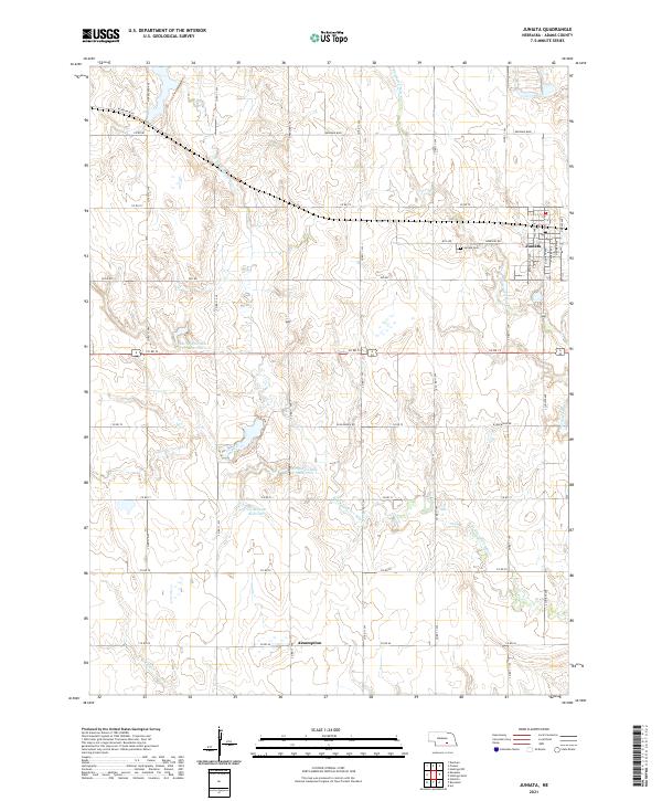 USGS US Topo 7.5-minute map for Juniata NE 2021