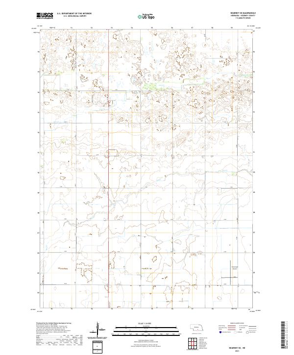 USGS US Topo 7.5-minute map for Kearney SE NE 2021