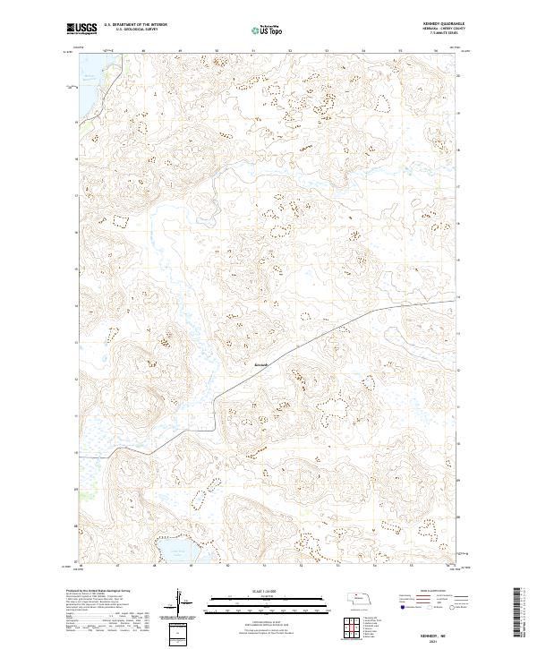 USGS US Topo 7.5-minute map for Kennedy NE 2021