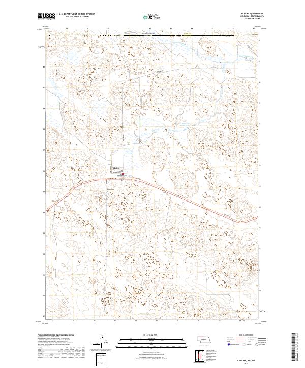 USGS US Topo 7.5-minute map for Kilgore NESD 2021